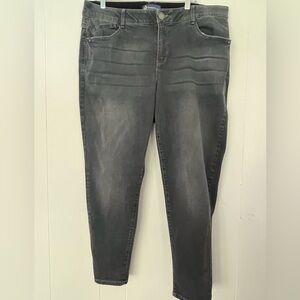 Democracy AB Technology Women's Light Black Gray Denim Jeans Size 20 W